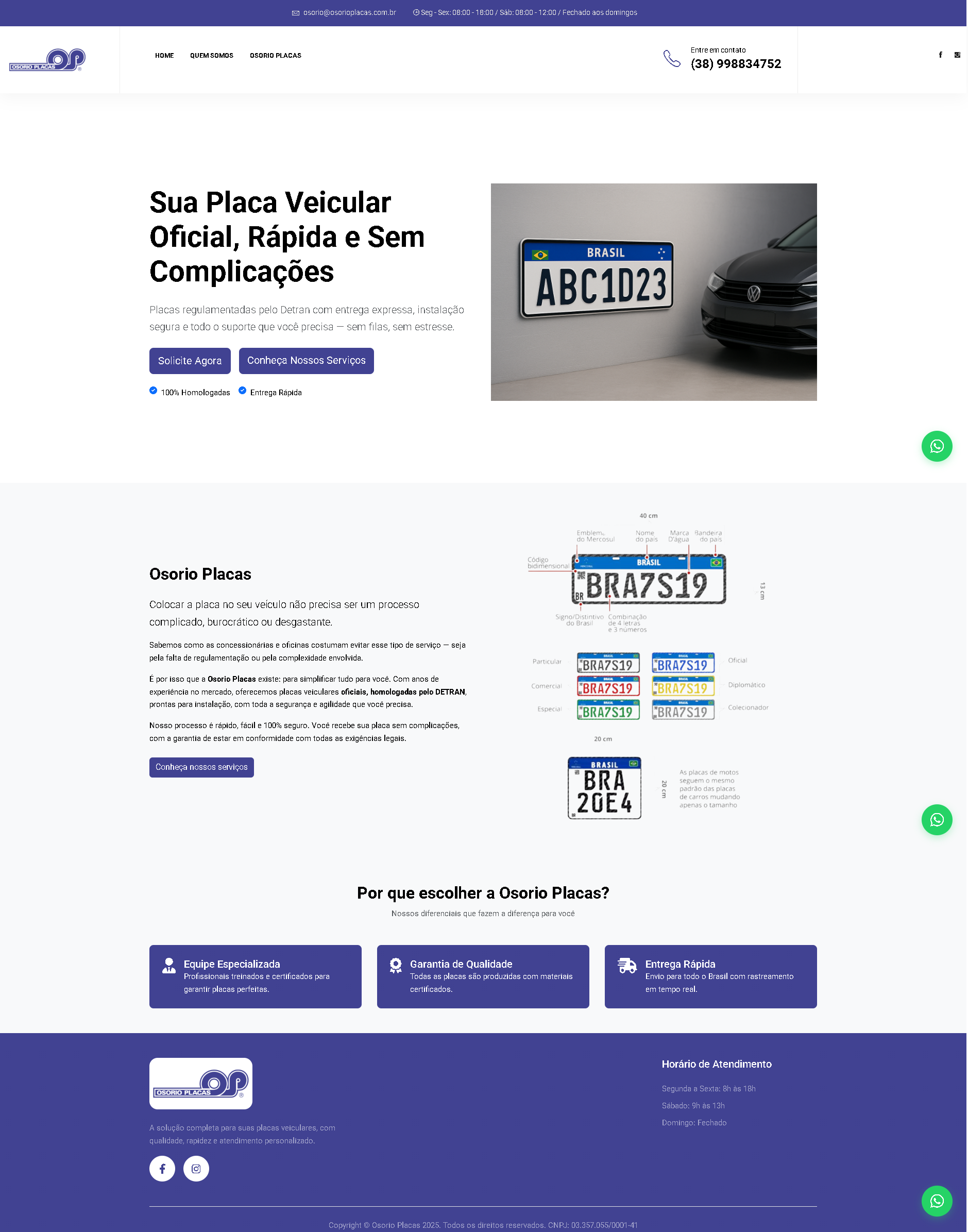 Osorio Placas Veiculares